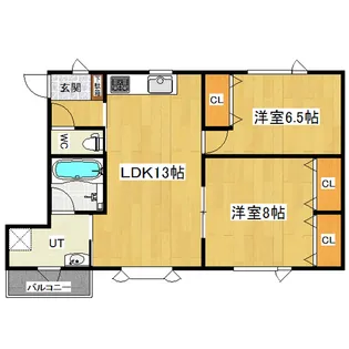 サンフラワー【2階】の間取り