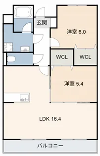 ラフィーネ富山【1階】の間取り