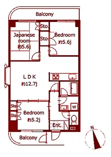 フォルクローレ【2階】の間取り