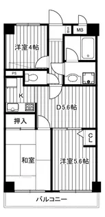 ライオンズヒルズ板橋中台【5階】の間取り