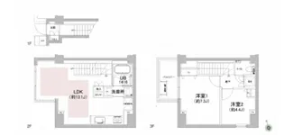 オープンレジデンス島津山W棟【3階】の間取り