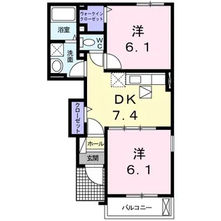 カトルセゾンA【1階】の間取り