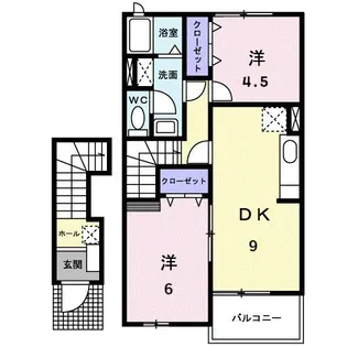 ブラウンヴィラB【2階】の間取り