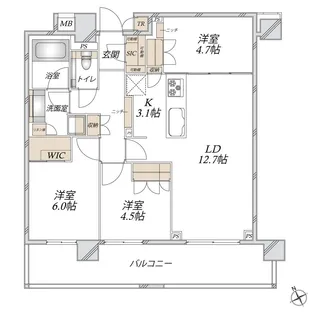 アトラス文京安藤坂【5階】の間取り