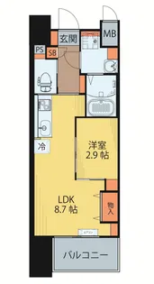 シェルグランデ広瀬橋【13階】の間取り