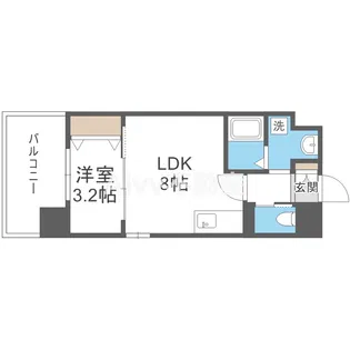 ビガーポリス486与力町公園II【11階】の間取り