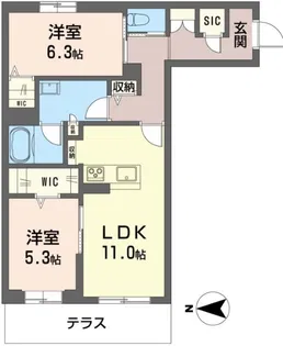 アクシズ【3階】の間取り