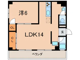 グランドハイツ浜甲子園【2階】の間取り