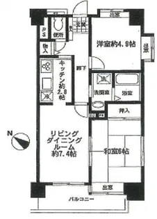 サンレイ浅草【7階】の間取り
