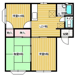 サンハイツ若葉【2階】の間取り