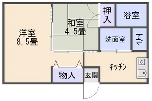 コーポリバーサイドI【2階】の間取り