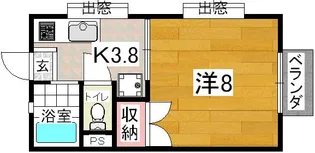 小松島ハイツ【2階】の間取り