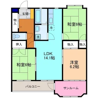 ラポーレ泉が丘【2階】の間取り