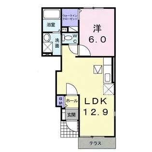 レアル・カーサ【1階】の間取り
