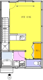 Masterpiece 1R-4【2階】の間取り