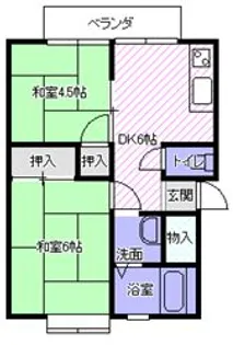 オノダアーバンハイツ【2階】の間取り