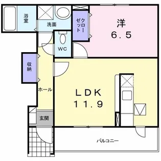 アルカンシェル B【1階】の間取り