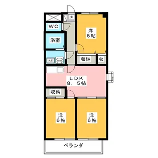グリーンモア楠【2階】の間取り