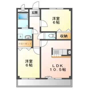 サンモール美木【1階】の間取り