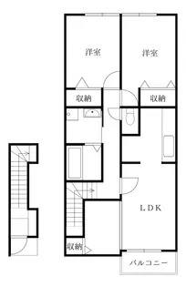 徳島県徳島市南田宮2【アパート】の間取り