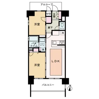 エステムプラザ梅田・中崎町IIIツインマークス ノースレジデンス【10階】の間取り