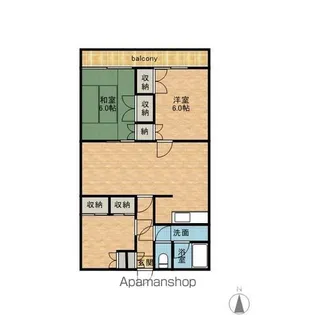 ジョリエ大野原【2階】の間取り