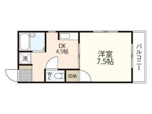 プロスパーヤマモト【4階】の間取り