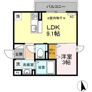 山形県山形市十日町3【アパート】の間取り