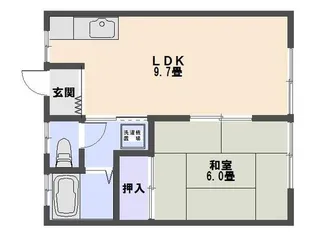ハイツ長尾【1階】の間取り