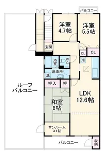 サンセレクト北本【5階】の間取り