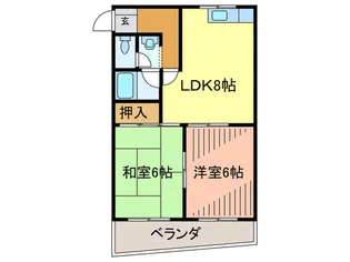 第2明石ハイツ【3階】の間取り