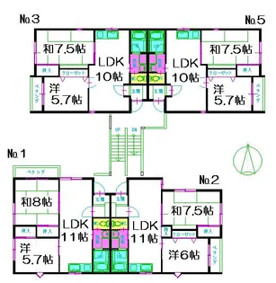 ル・レーブ保里【1階】の間取り