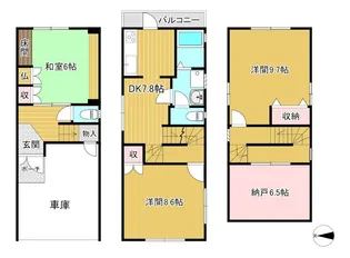 京都府京都市北区紫竹桃ノ本町【一戸建】の間取り