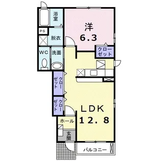 広島県福山市駅家町大字下山守【アパート】の間取り