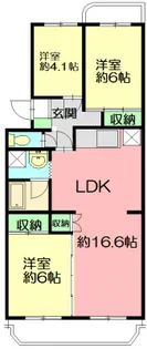 テレパレス辻堂西海岸B棟【3階】の間取り