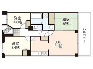 スカイプラザ横川【15階】の間取り