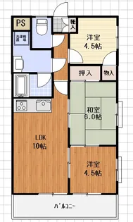ドミール上ノ台B【1階】の間取り