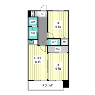 ファミーユ白川【6階】の間取り