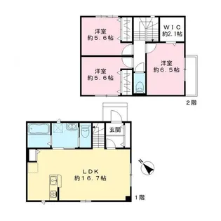 千葉県千葉市中央区仁戸名町【一戸建】の間取り