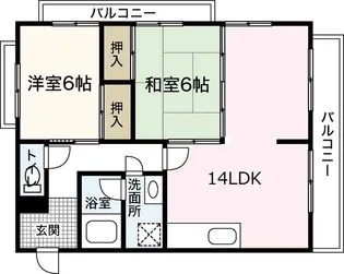 カルチェ川内NO.2【2階】の間取り