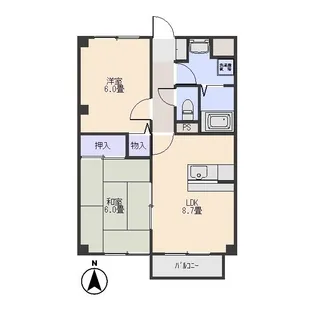 2DKの間取り画像