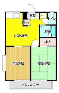 エステートピアメイB【1階】の間取り