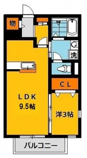 サンガーデン陽東A【1階】の間取り
