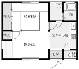 コーポ富士 2号棟【1階】の間取り
