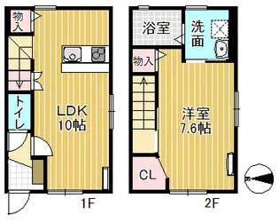 ブルージェイ若草【1階】の間取り