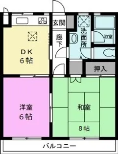 小山コーポI【1階】の間取り