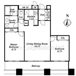 芝浦アイランド エアタワー【39階】の間取り