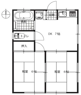 第一田園ハイツ【1階】の間取り