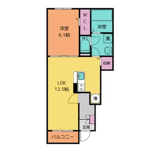 リシェル スクエアI【1階】の間取り