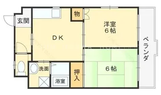 2LDKの間取り画像